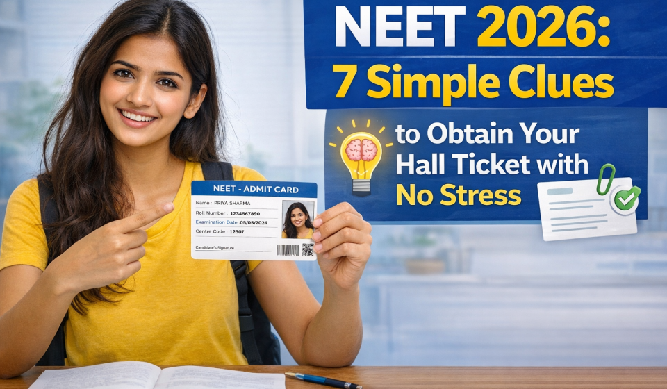 NEET 2026: 7 Simple Clues to Obtain Your Hall Ticket with No Stress 🧠📄