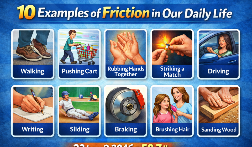 10 examples of friction in our daily life