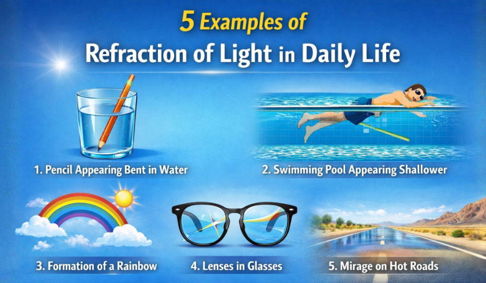 5 Examples of Refraction of Light in Daily Life