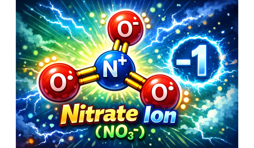 Charge and Lewis Structure of Nitrate Anion (NO₃⁻)