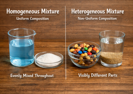 Difference Between Homogeneous and Heterogeneous Mixture Difference Between Homogeneous and Heterogeneous Mixture