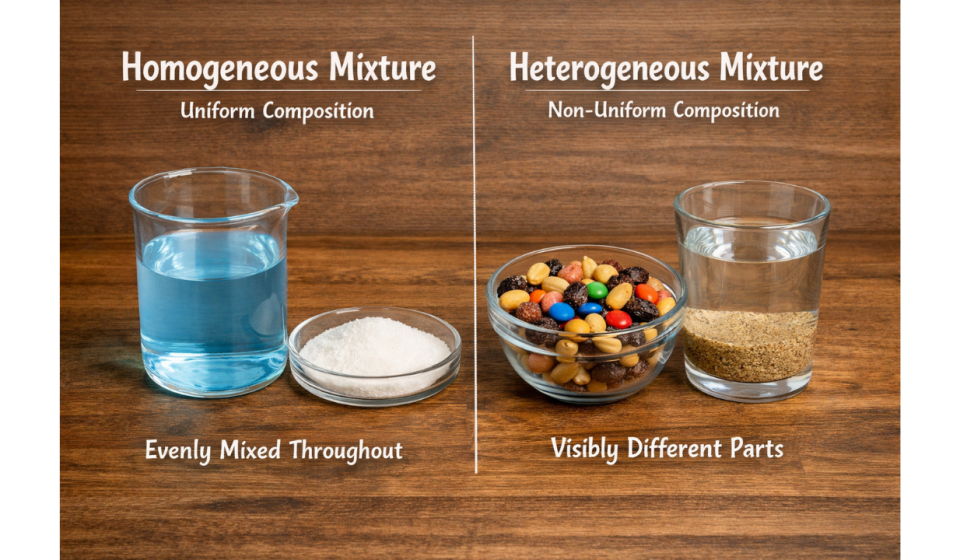 Difference Between Homogeneous and Heterogeneous Mixture