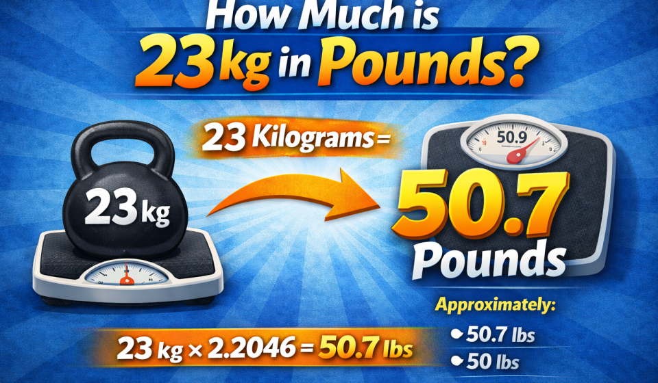 How much is 23- kg in pounds