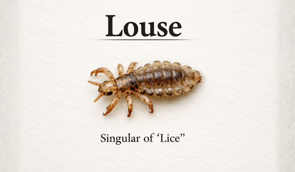 Singular of Lice