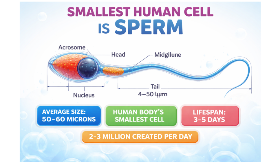 Smallest Human Cell Is Sperm