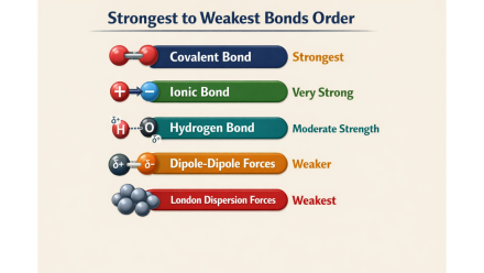 Strongest to Weakest Bonds Order