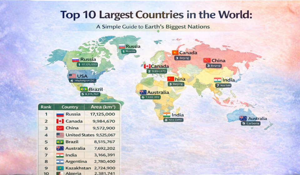 Top 10 Largest Countries in the World A Simple Guide to Earth’s Biggest Nations