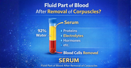 fluid part of blood after removal of corpuscles