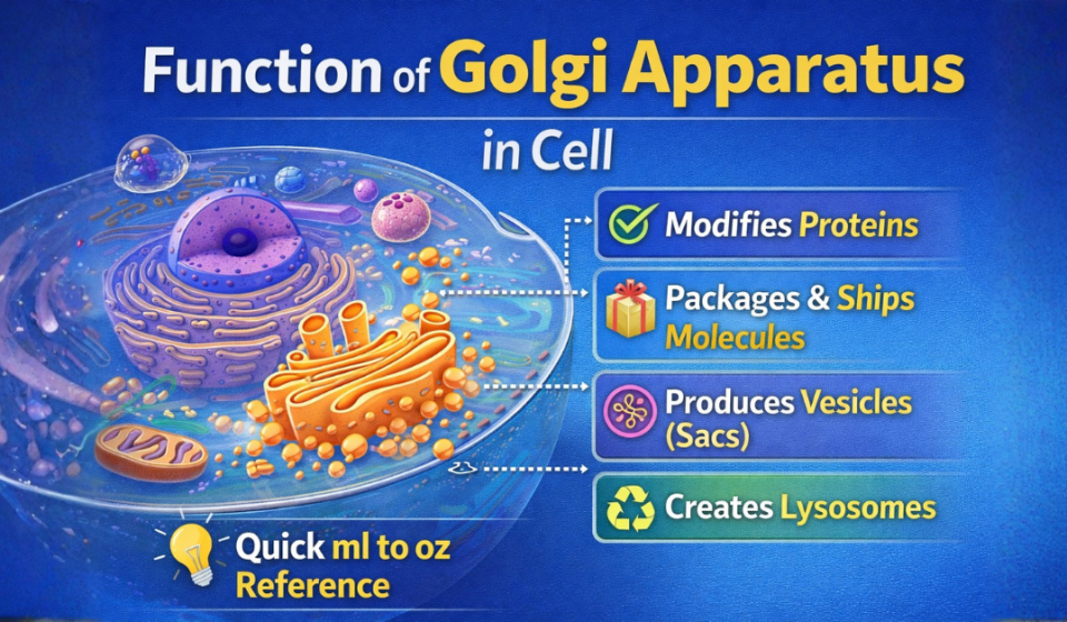 function of Golgi apparatus in cell
