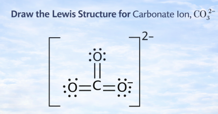 lewis structure of carbonate ion